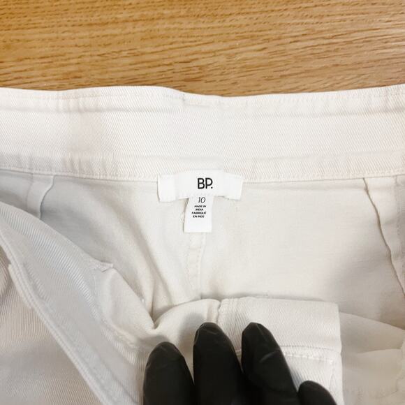 BP Straight Leg High-Waist Denim Jeans Bone Cream Size 10 - Picture 6 of 8